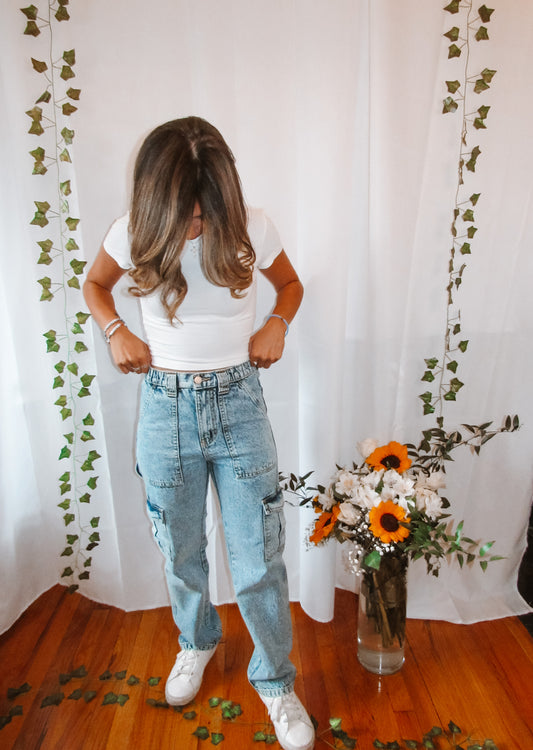 Blue Baby Cargo Jeans