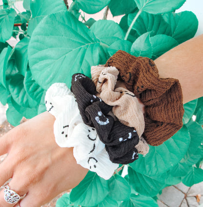 Smiley Face Hair Scrunchies